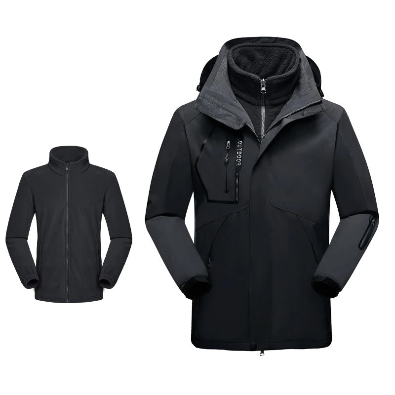 Men’s 3-in-1 Waterproof Winter Hiking Jacket – Frostbound