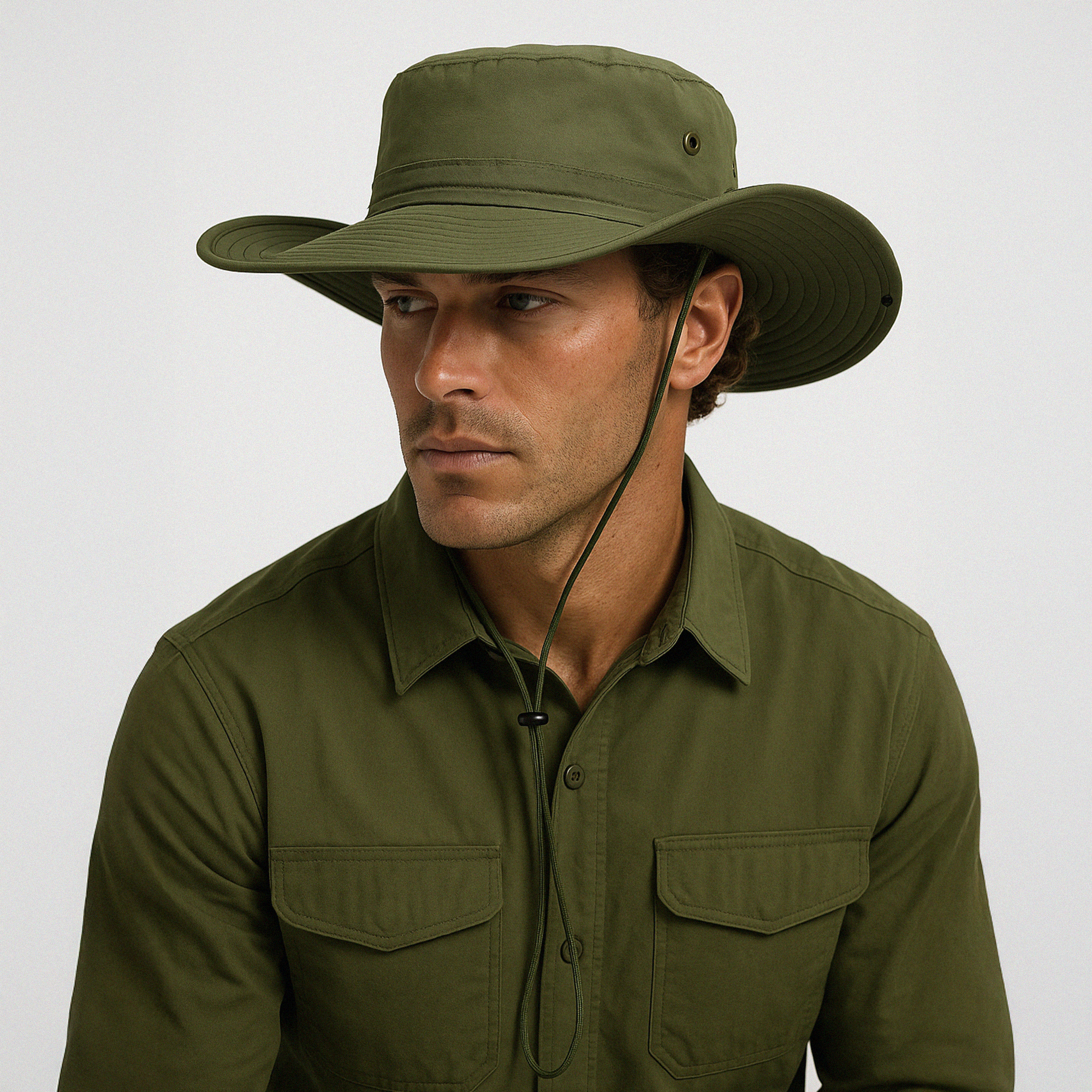 Men’s UV50+ Waterproof Wide-Brim Outdoor Hat – Brooks