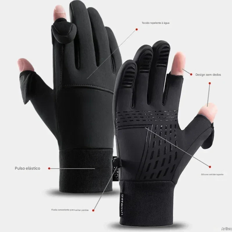 Winter Flip-Finger Thermal Gloves with Zipper – Frostline